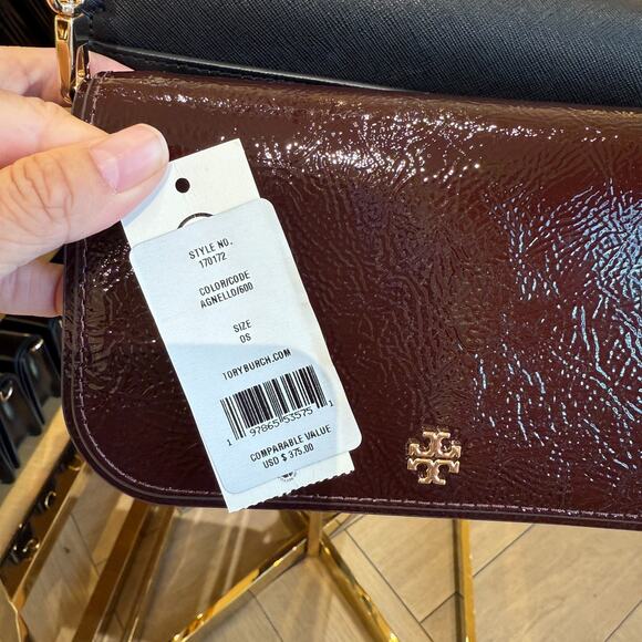 Best Price‼️Tory Burch Emerson Chain Wallet 170172 Agnello $375 - Picture 7 of 8